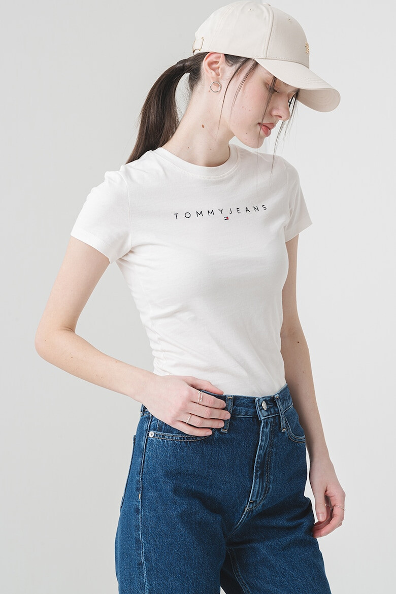 Tommy Jeans Слим тениска с лого - Pepit.bg
