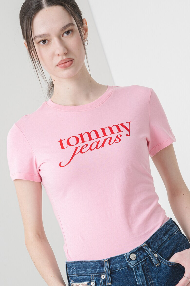 Tommy Jeans Слим тениска с лого - Pepit.bg