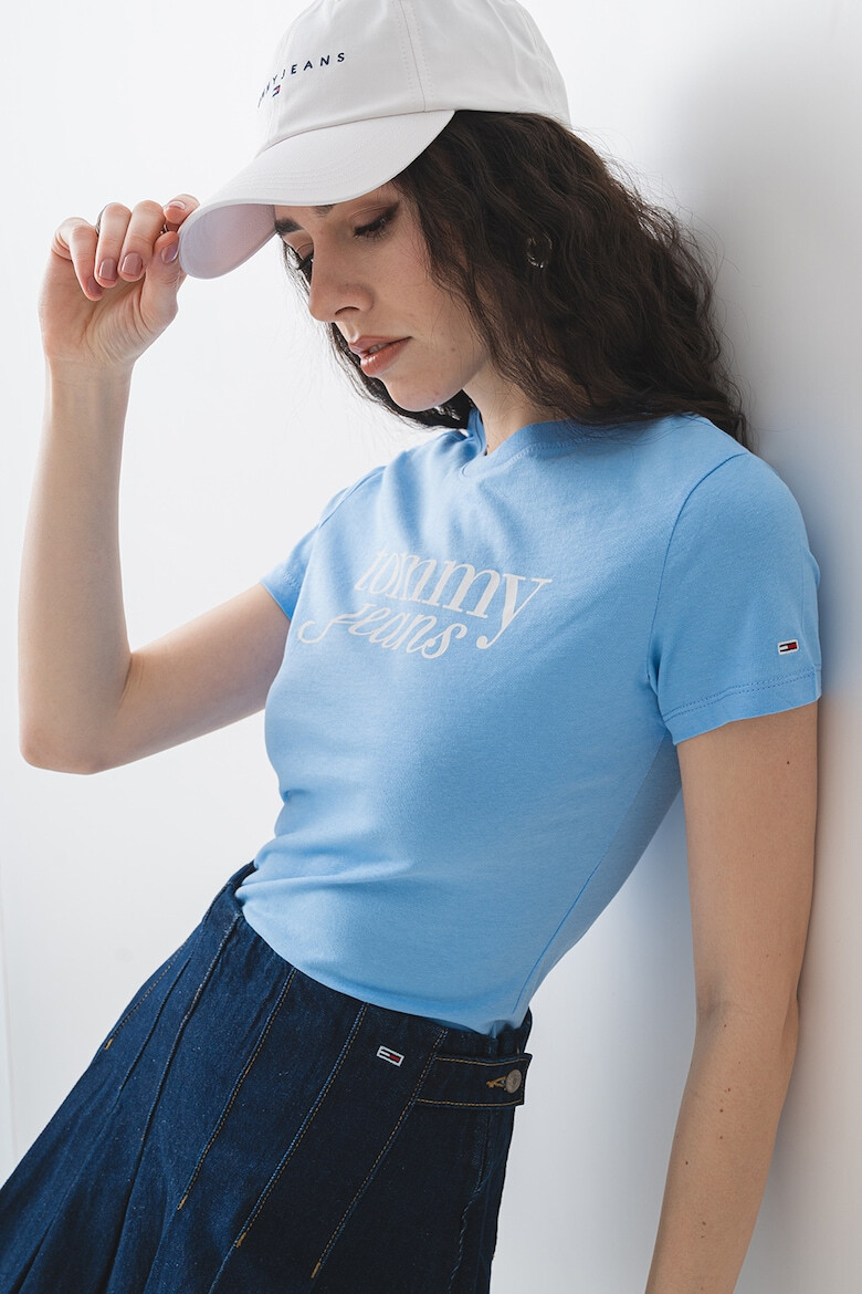 Tommy Jeans Слим тениска с лого - Pepit.bg