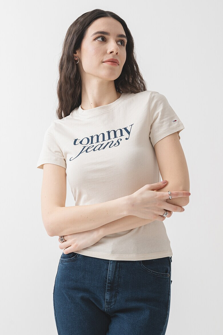 Tommy Jeans Слим тениска с лого - Pepit.bg