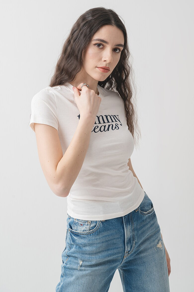 Tommy Jeans Слим тениска с лого - Pepit.bg