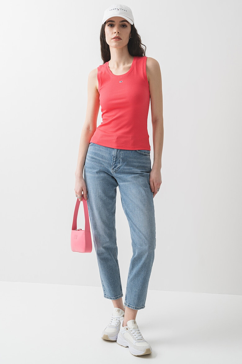 Tommy Jeans Слим тениска с овално деколте - Pepit.bg