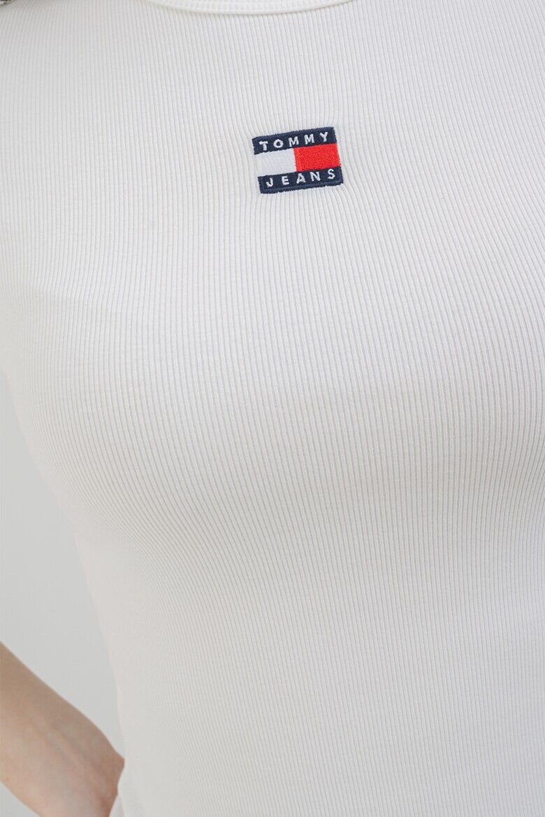 Tommy Jeans Слим тениска с рипс - Pepit.bg