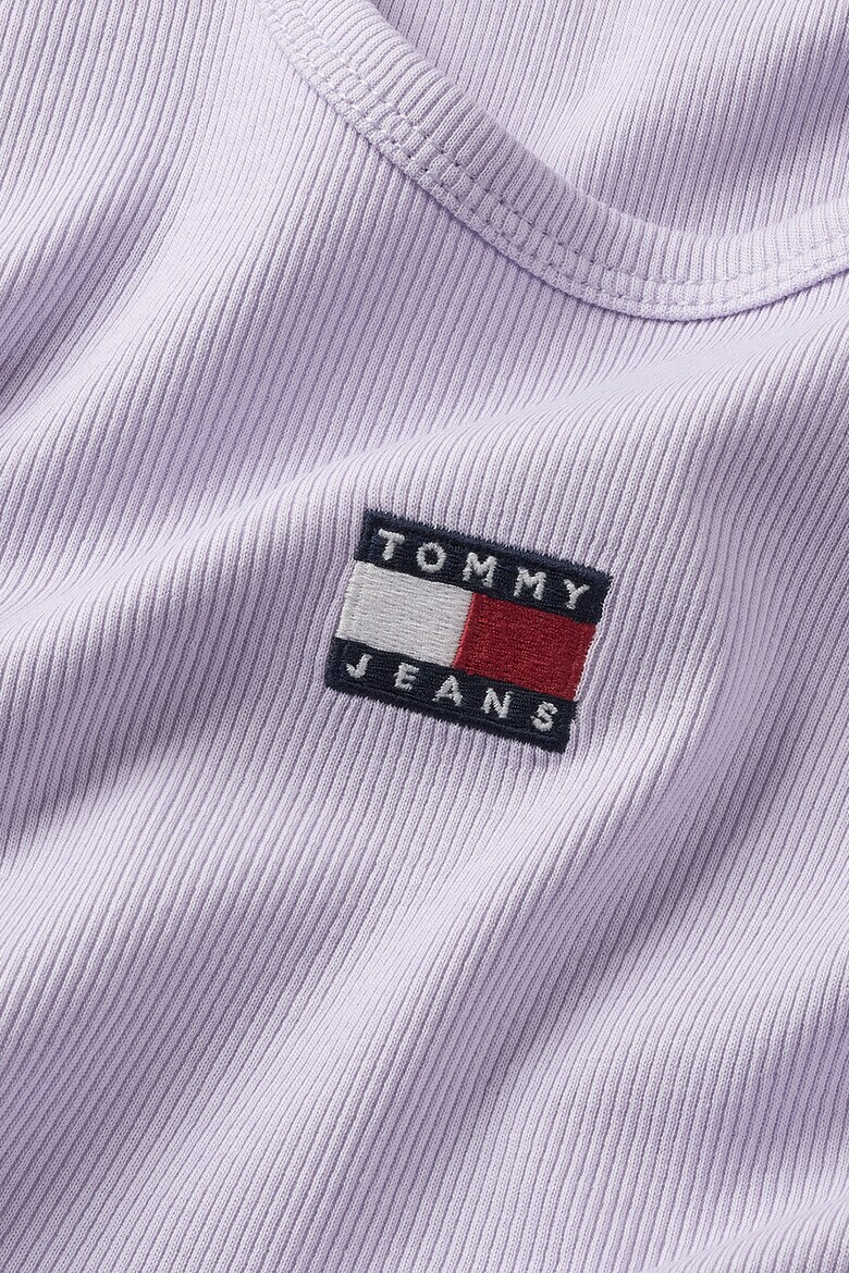 Tommy Jeans Слим тениска с рипс - Pepit.bg