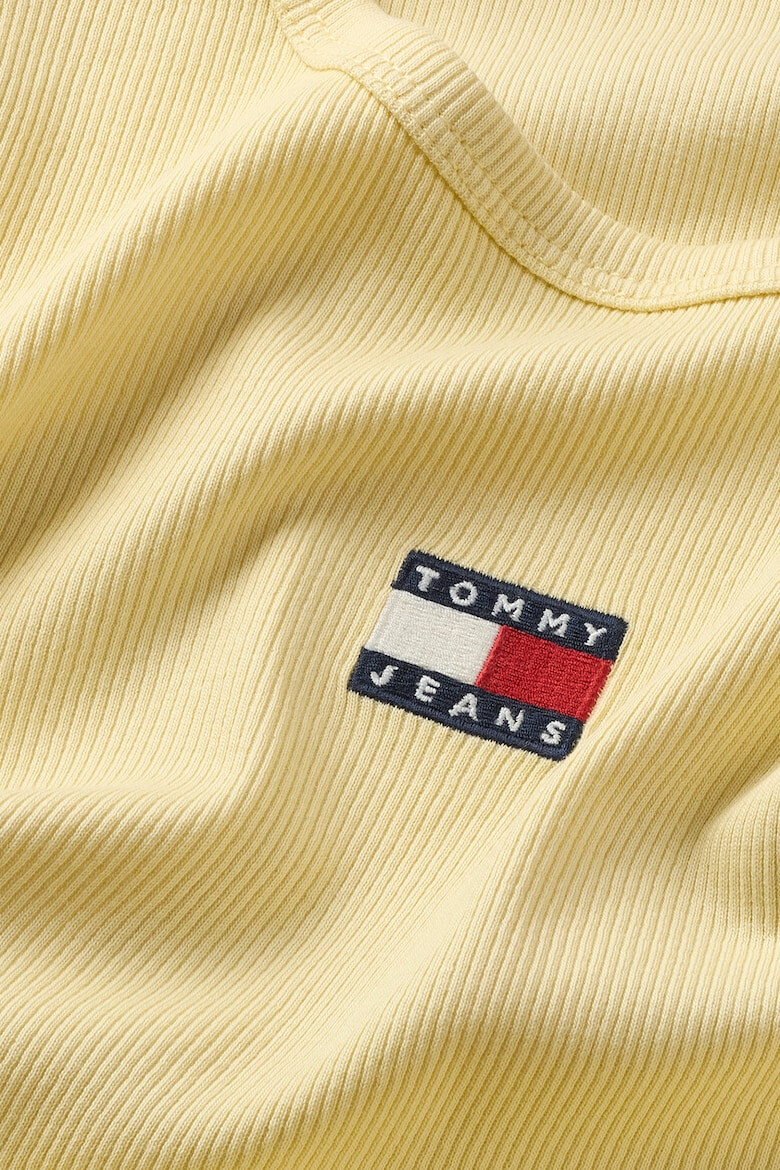 Tommy Jeans Слим тениска с рипс - Pepit.bg