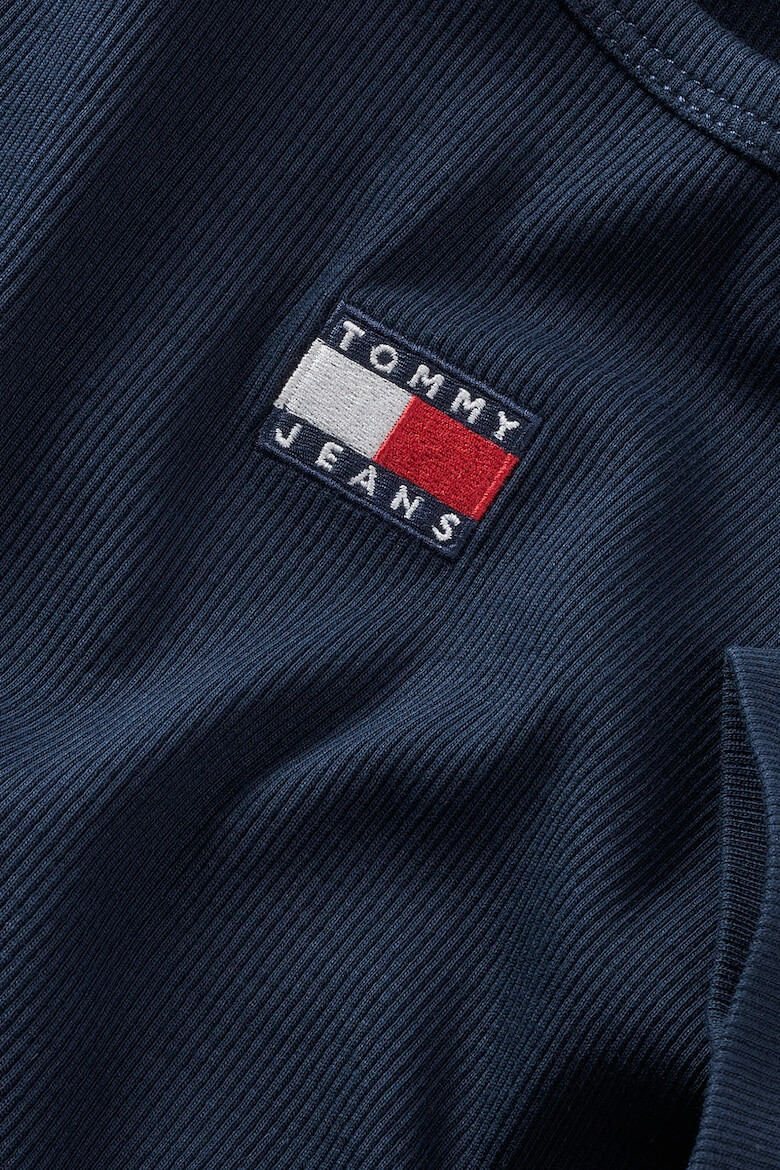 Tommy Jeans Слим тениска с рипс - Pepit.bg