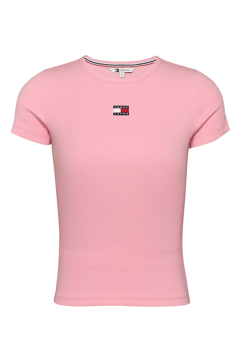Tommy Jeans Слим тениска с рипс - Pepit.bg