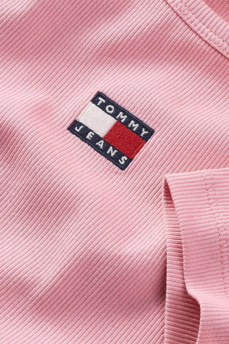 Tommy Jeans Слим тениска с рипс - Pepit.bg