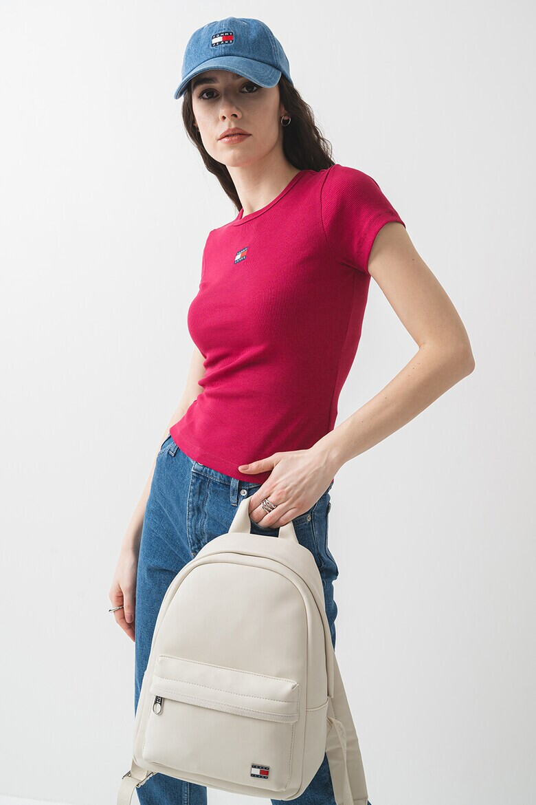 Tommy Jeans Слим тениска с рипс - Pepit.bg