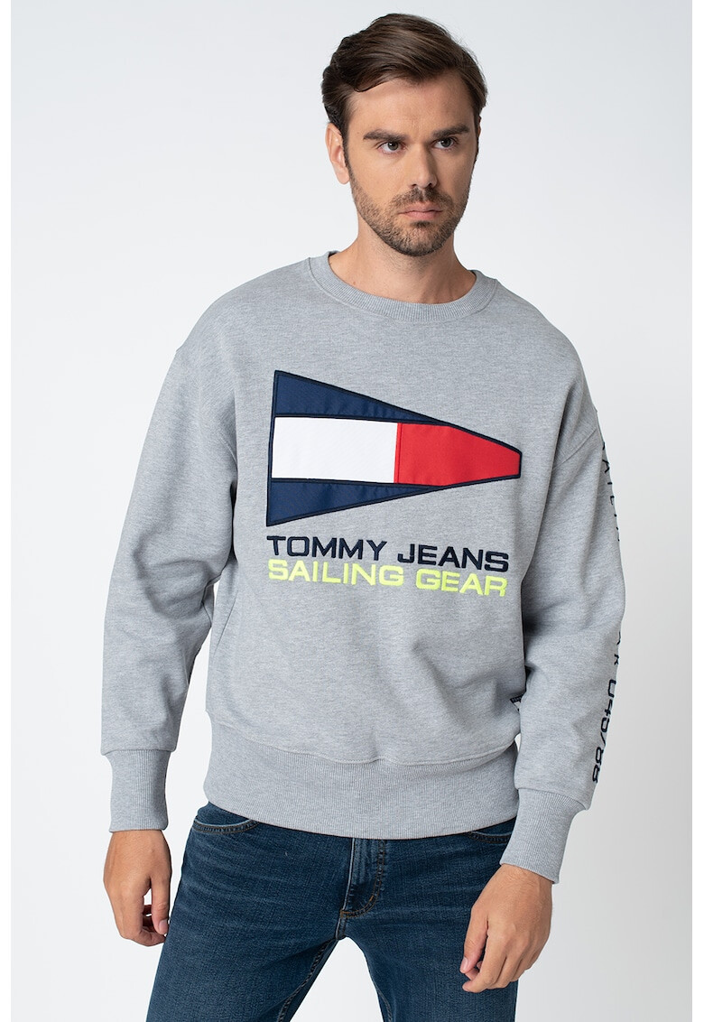 Tommy Jeans Суишърт с овално деколте и лого - Pepit.bg