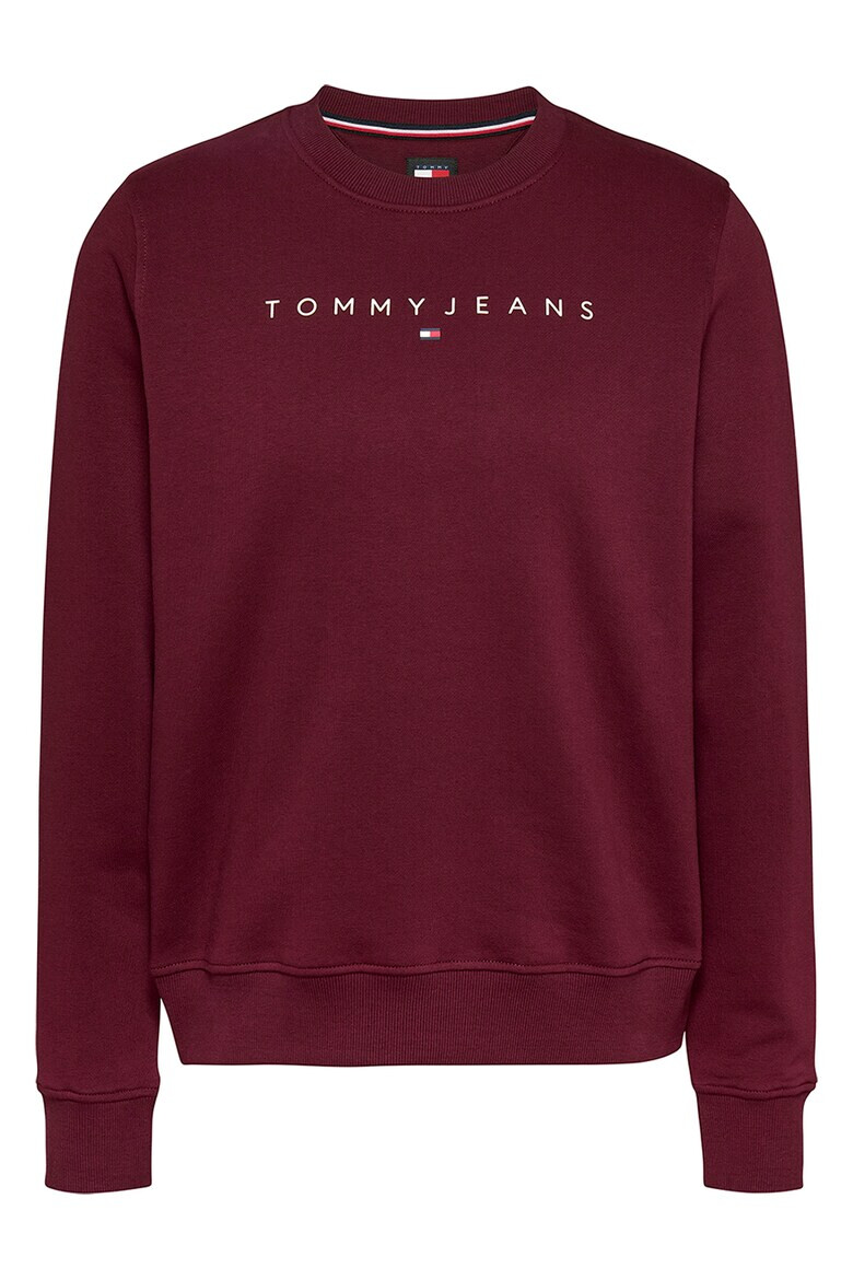 Tommy Jeans Суитшърт с бродирано лого - Тъмночервен - Pepit.bg