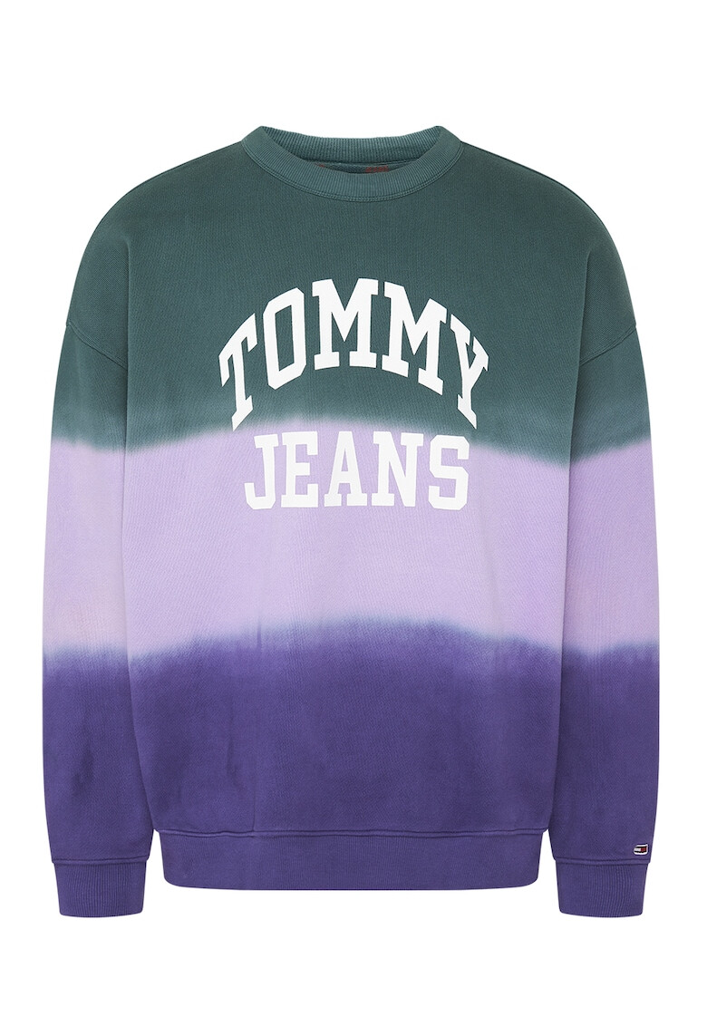 Tommy Jeans Суитшърт с лого и хоризонтален меланж - Pepit.bg