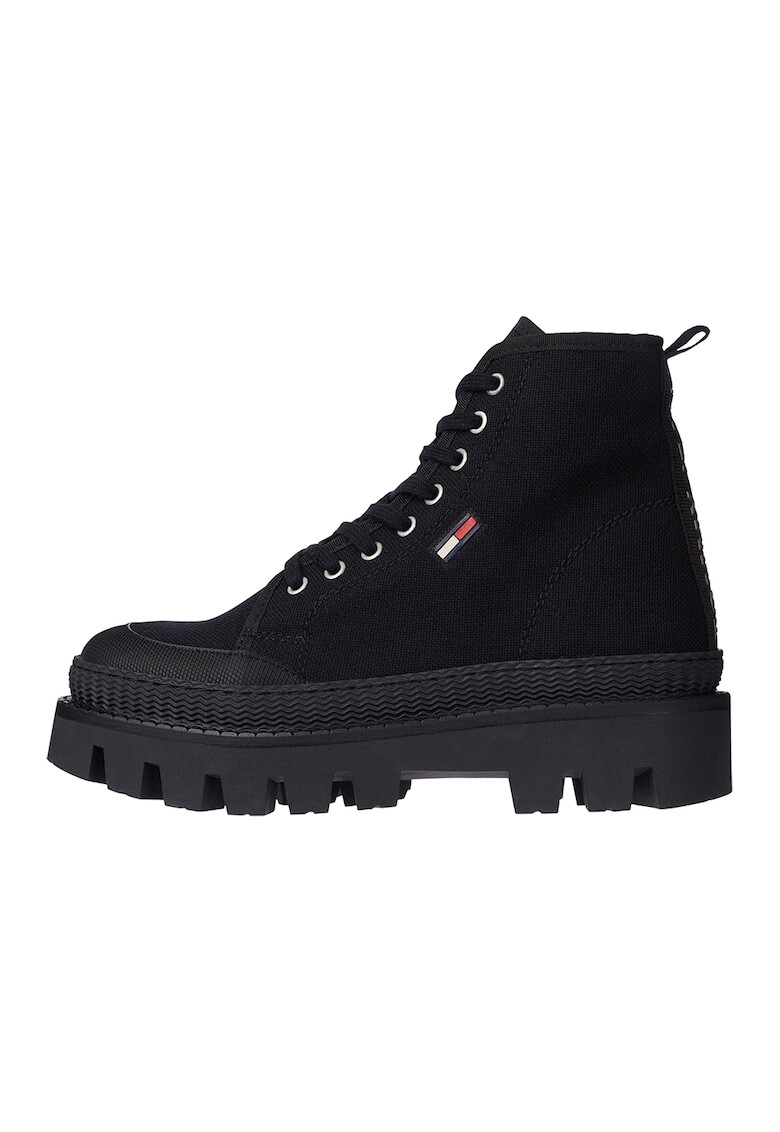 Tommy Jeans Текстилни боти с равна платформа - Pepit.bg