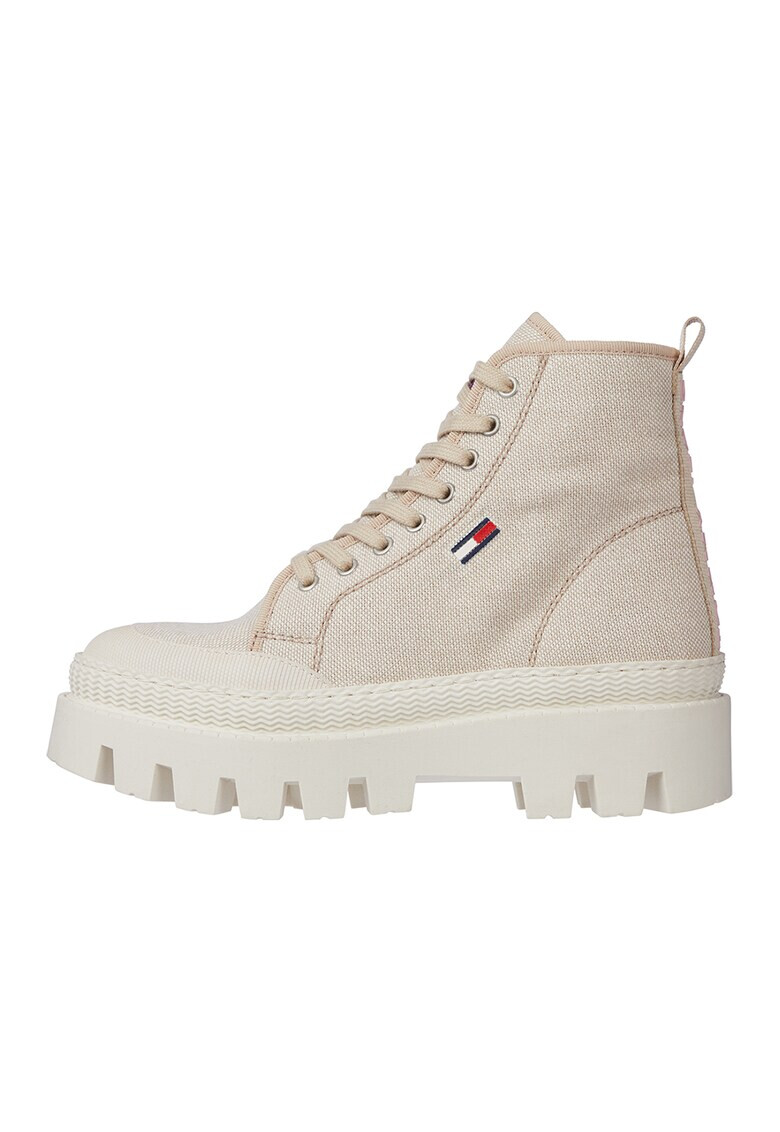 Tommy Jeans Текстилни боти с равна платформа - Pepit.bg