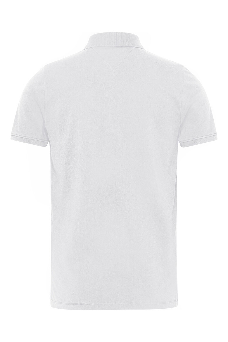 Tommy Jeans Тениска с яка и лого - Бял - Pepit.bg