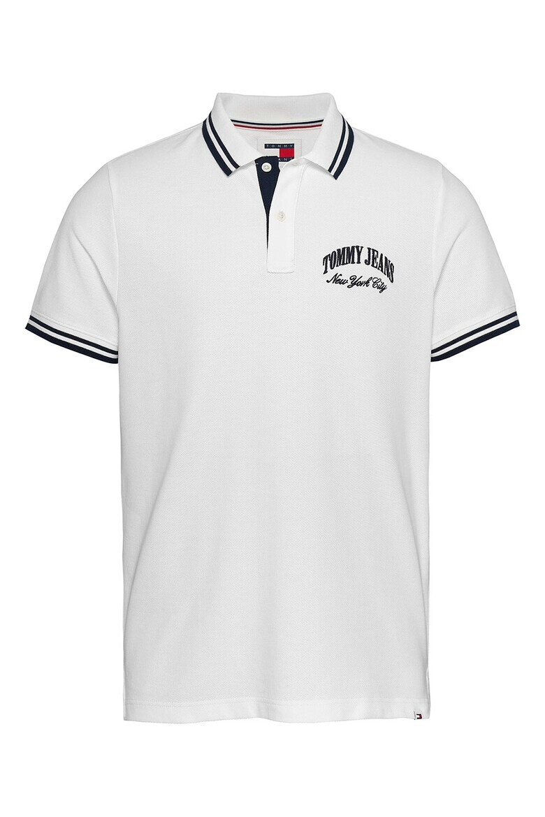 Tommy Jeans Тениска с яка и лого - Pepit.bg