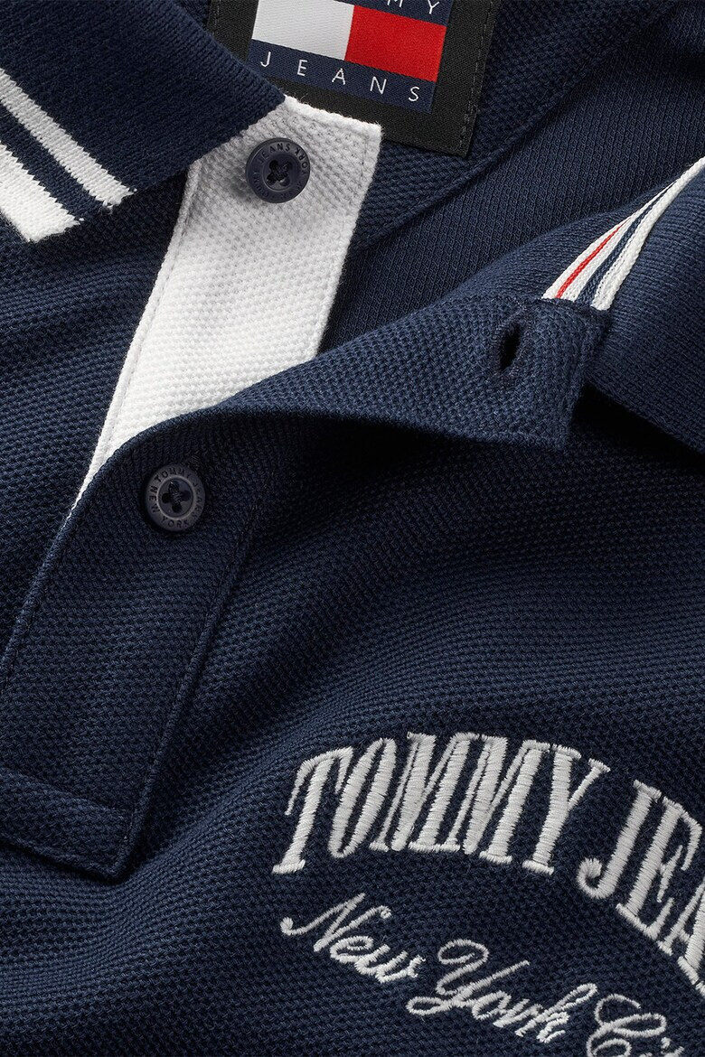 Tommy Jeans Тениска с яка и лого - Pepit.bg