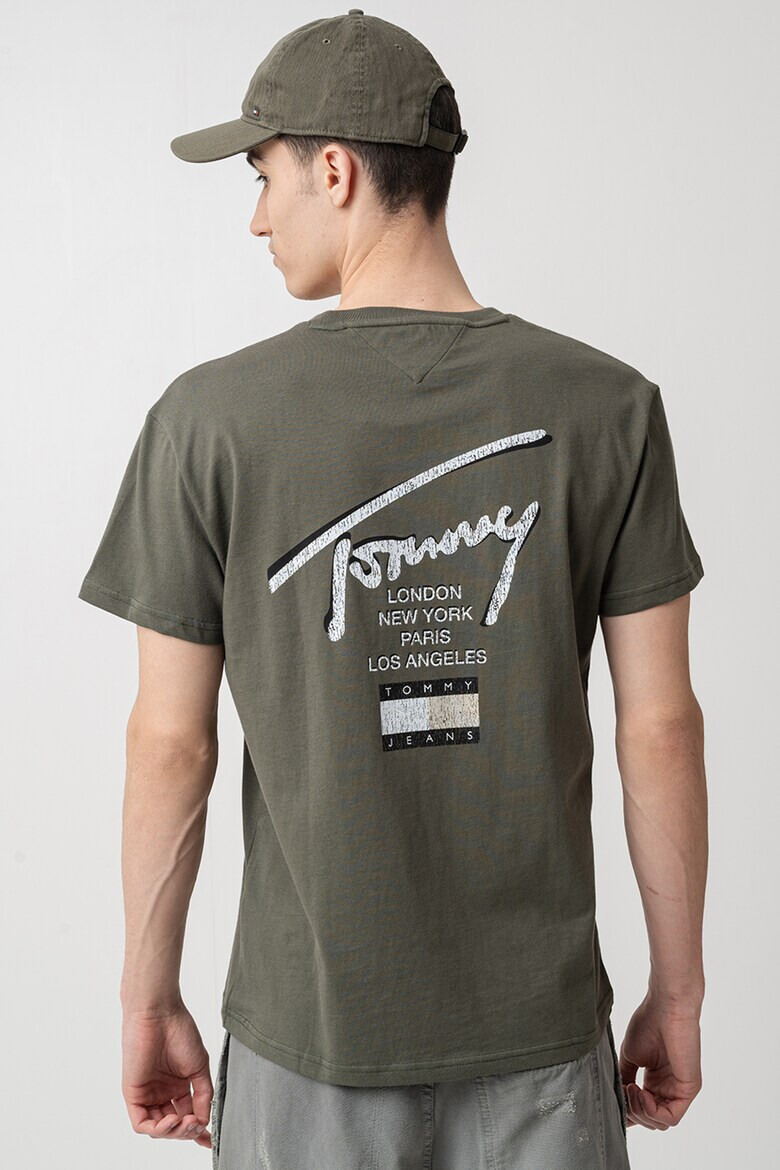 Tommy Jeans Тениска с лого и овално деколте - Pepit.bg