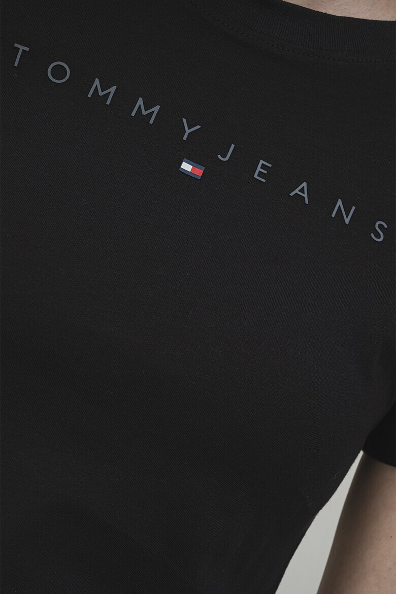 Tommy Jeans Тениска с лого и овално деколте - Pepit.bg