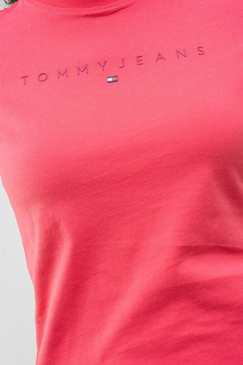 Tommy Jeans Тениска с лого и овално деколте - Pepit.bg