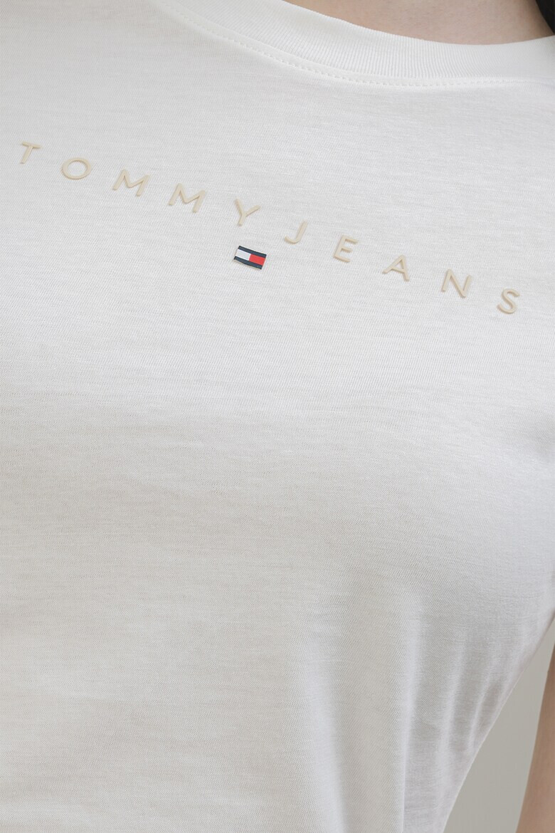 Tommy Jeans Тениска с лого и овално деколте - Pepit.bg