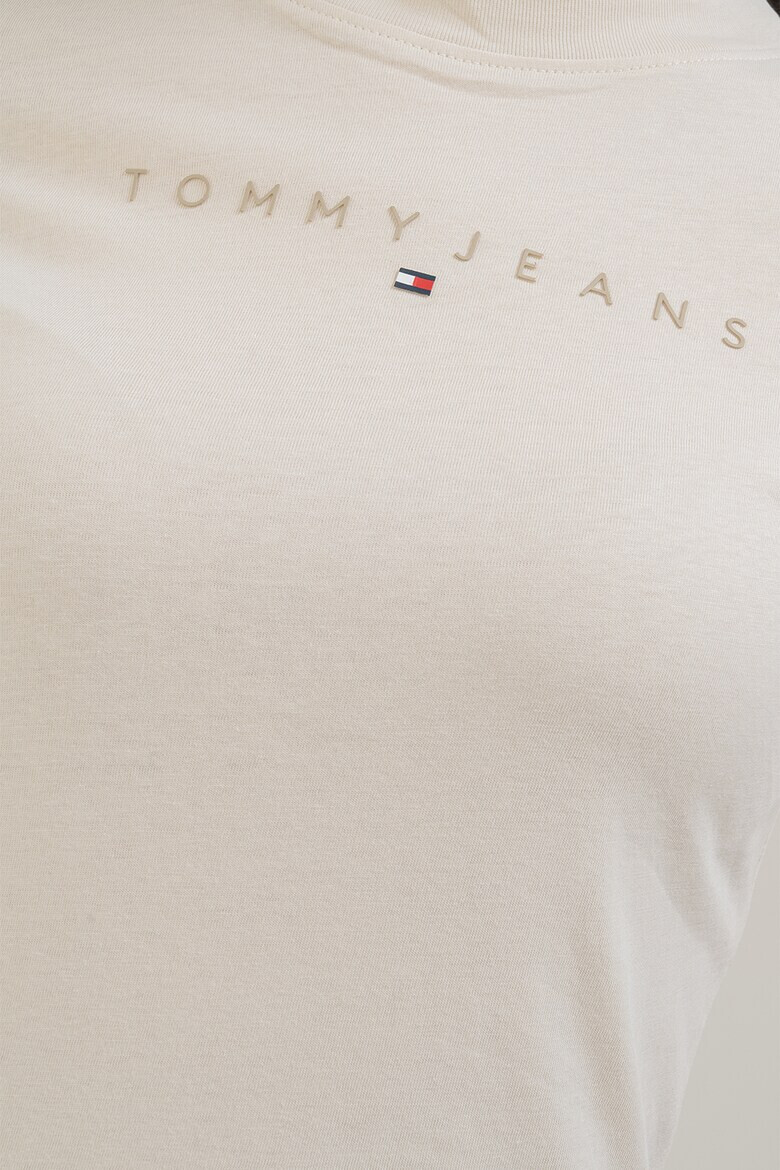 Tommy Jeans Тениска с лого и овално деколте - Pepit.bg
