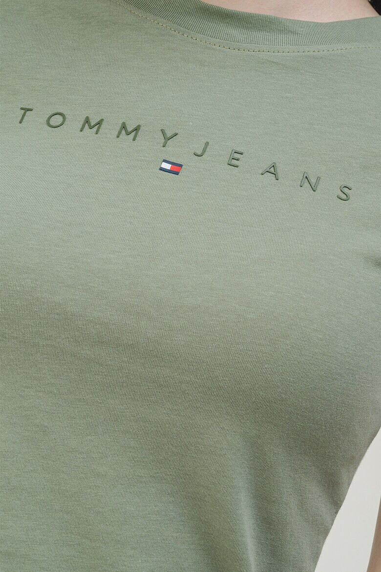 Tommy Jeans Тениска с лого и овално деколте - Pepit.bg
