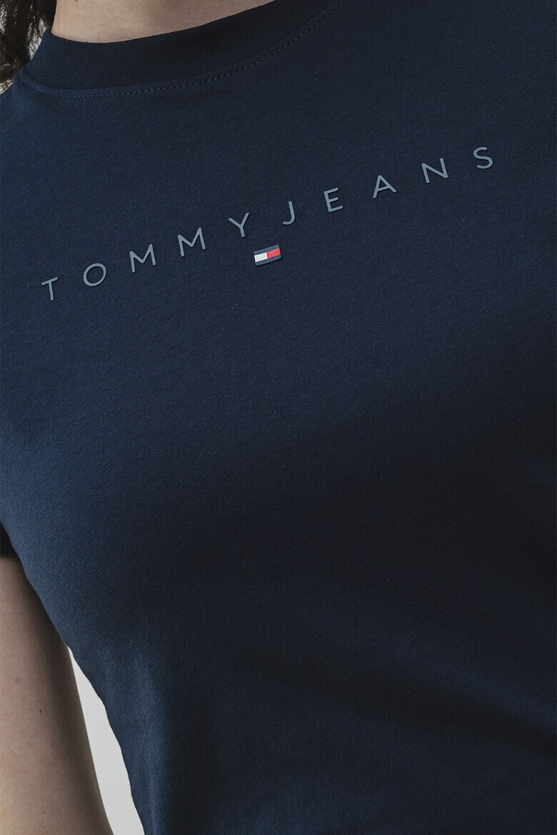 Tommy Jeans Тениска с лого и овално деколте - Pepit.bg