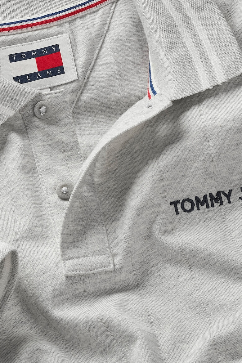 Tommy Jeans Тениска с органичен памук и яка - Pepit.bg