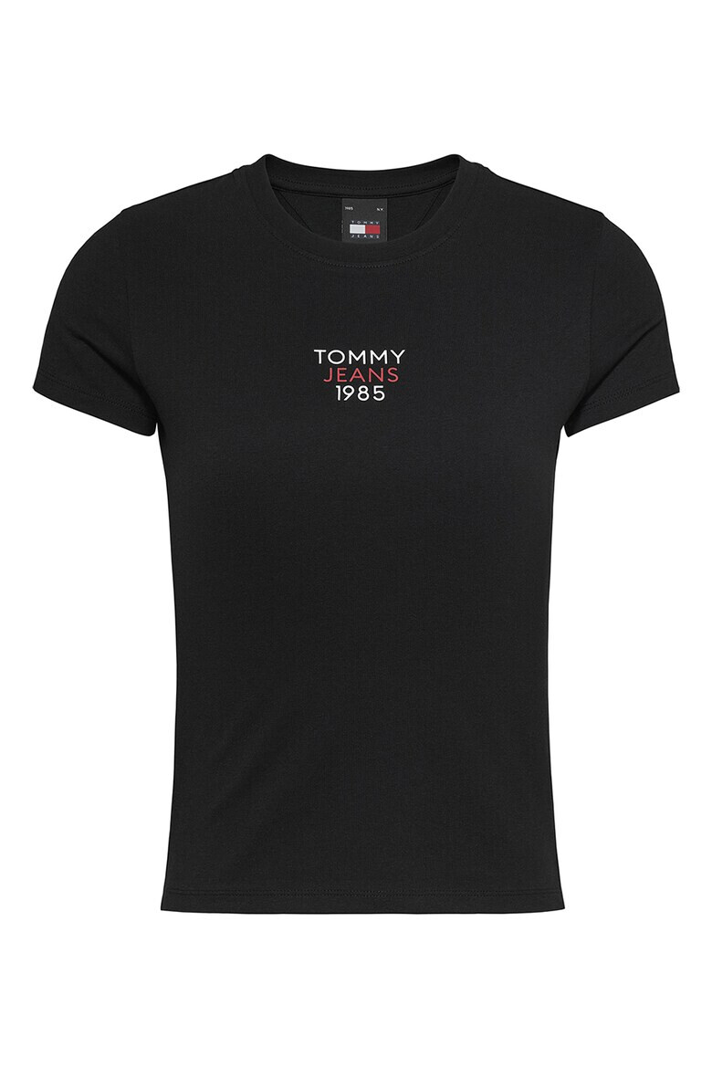 Tommy Jeans Тениска с овално деколте и лого - Pepit.bg