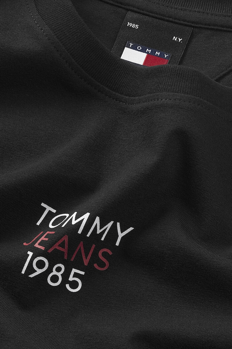 Tommy Jeans Тениска с овално деколте и лого - Pepit.bg