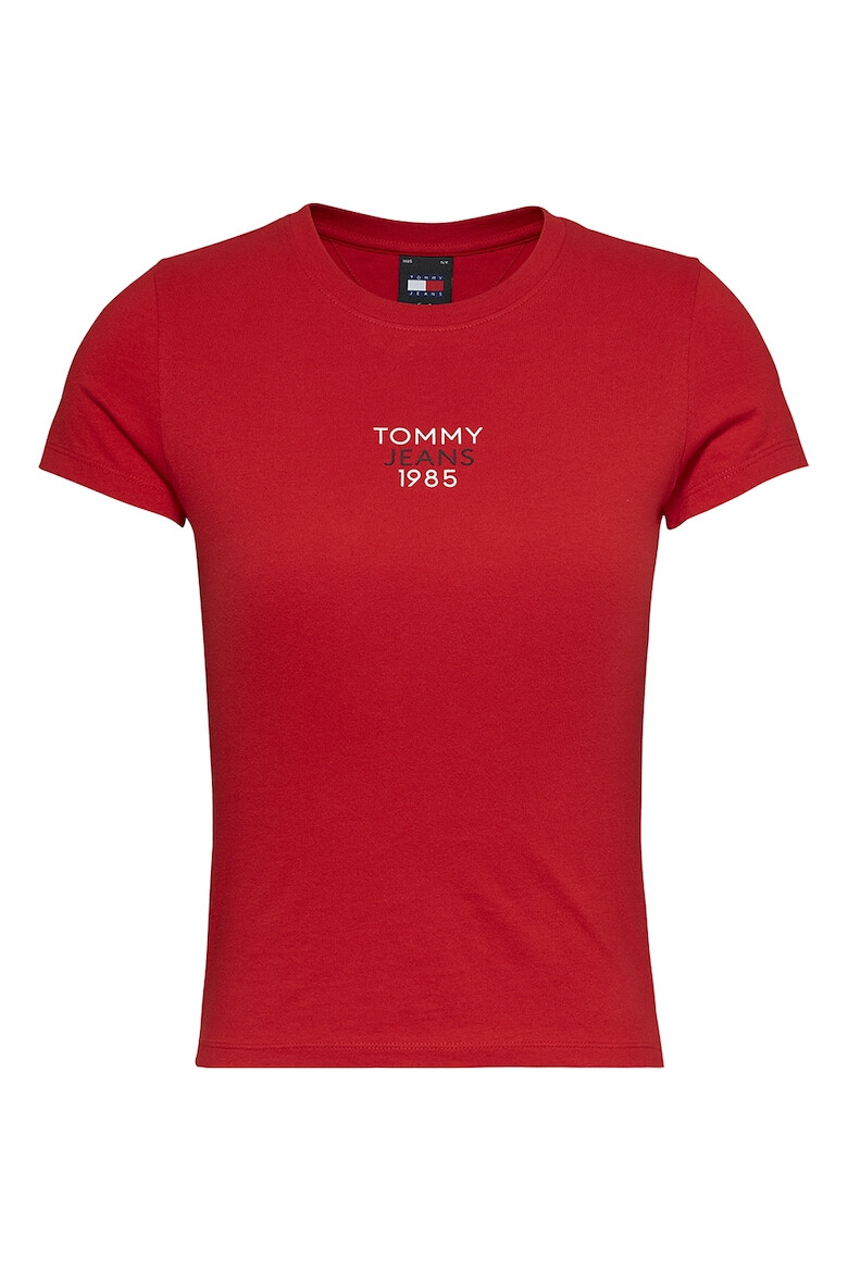 Tommy Jeans Тениска с овално деколте и лого - Pepit.bg