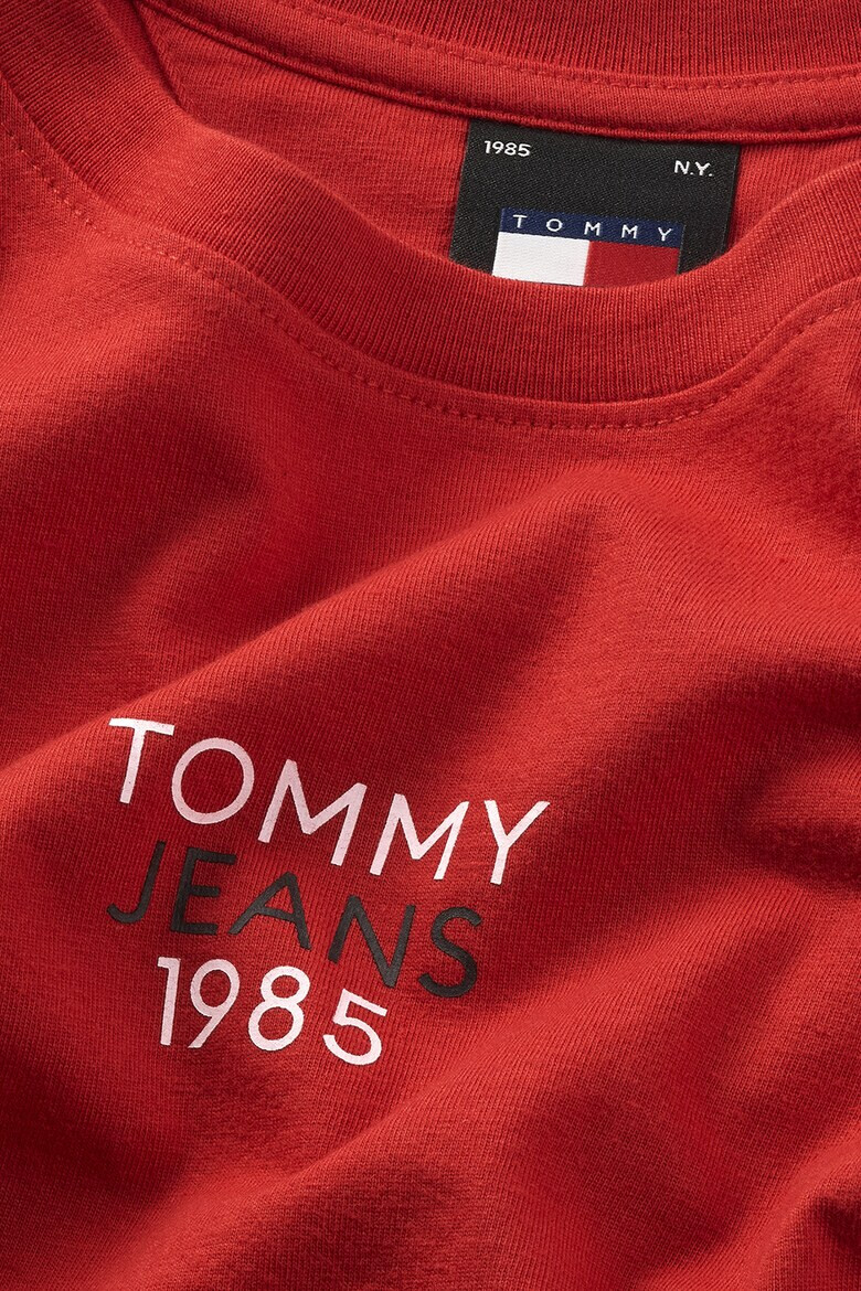 Tommy Jeans Тениска с овално деколте и лого - Pepit.bg