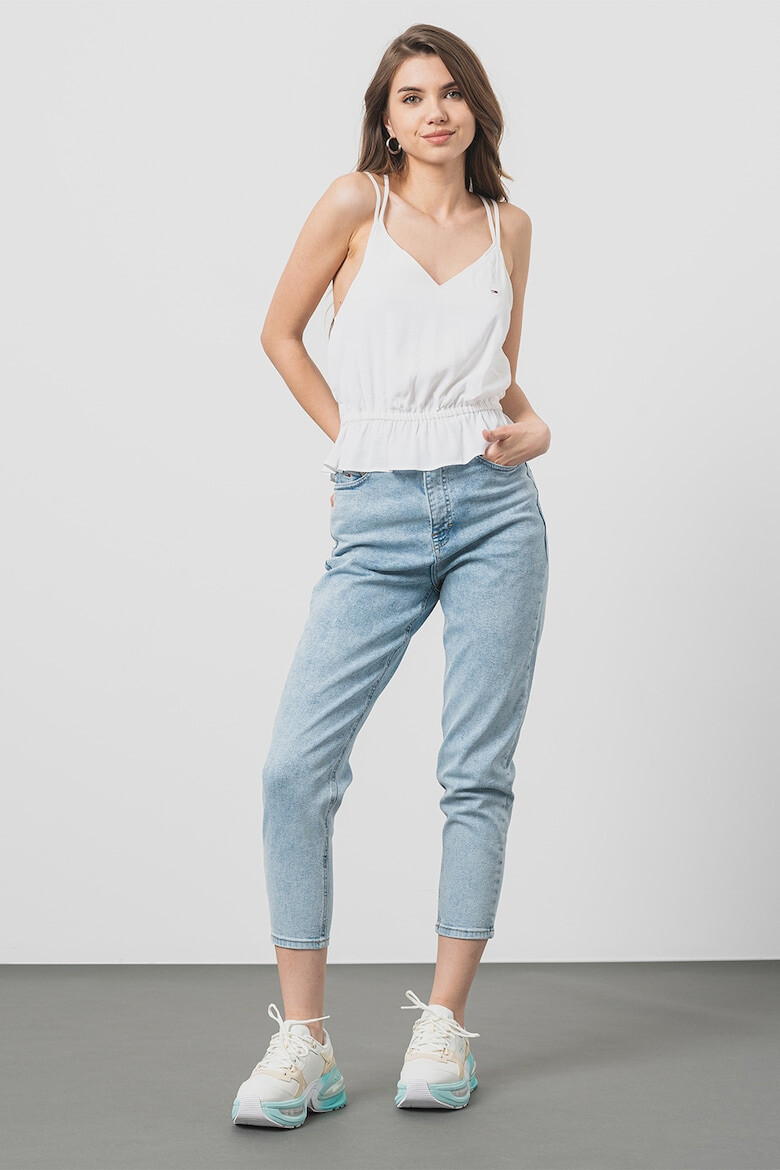 Tommy Jeans Топ с тънки презрамки - Бял - Pepit.bg