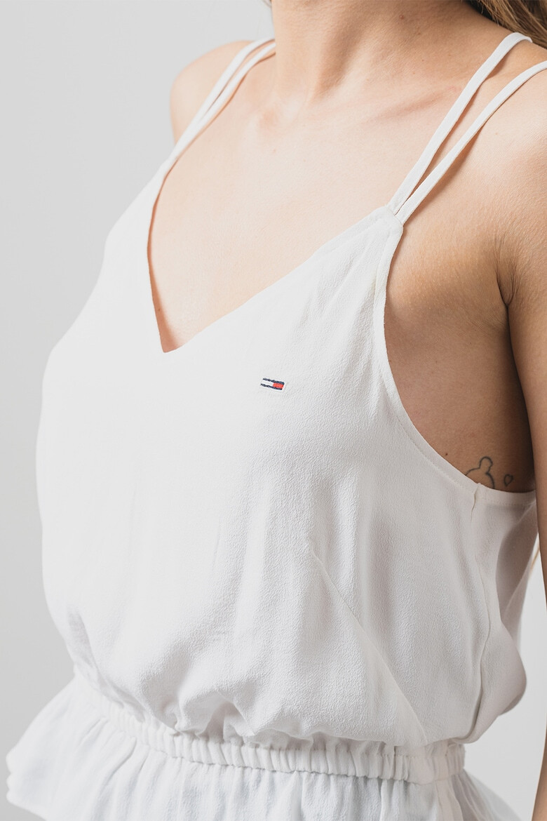 Tommy Jeans Топ с тънки презрамки - Бял - Pepit.bg