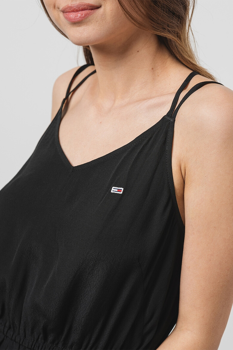 Tommy Jeans Топ с тънки презрамки - Черен - Pepit.bg