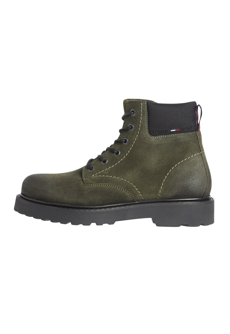 Tommy Jeans Велурени боти с текстил - Pepit.bg