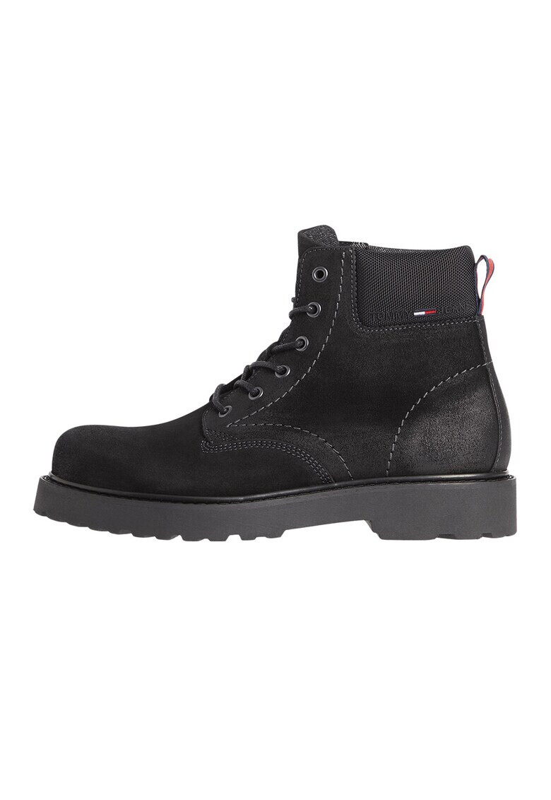 Tommy Jeans Велурени боти с текстил - Pepit.bg