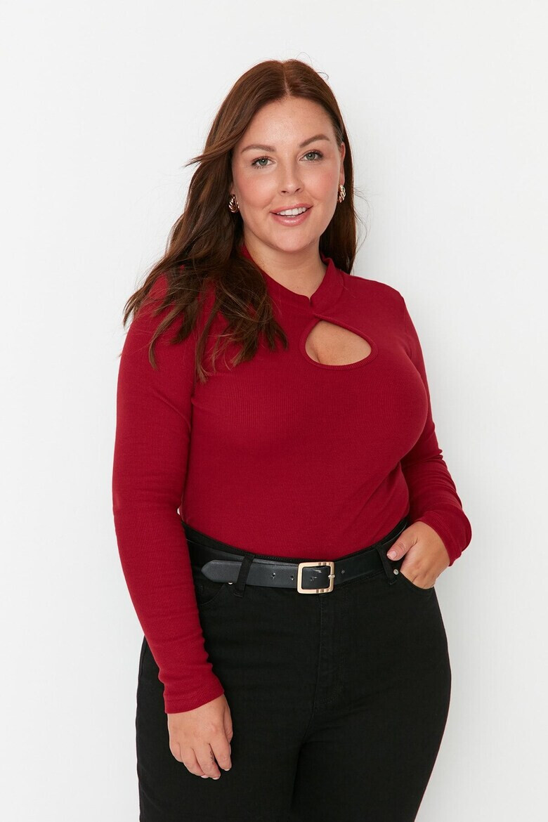 Trendyol Блуза Plus Size с отвор - Pepit.bg