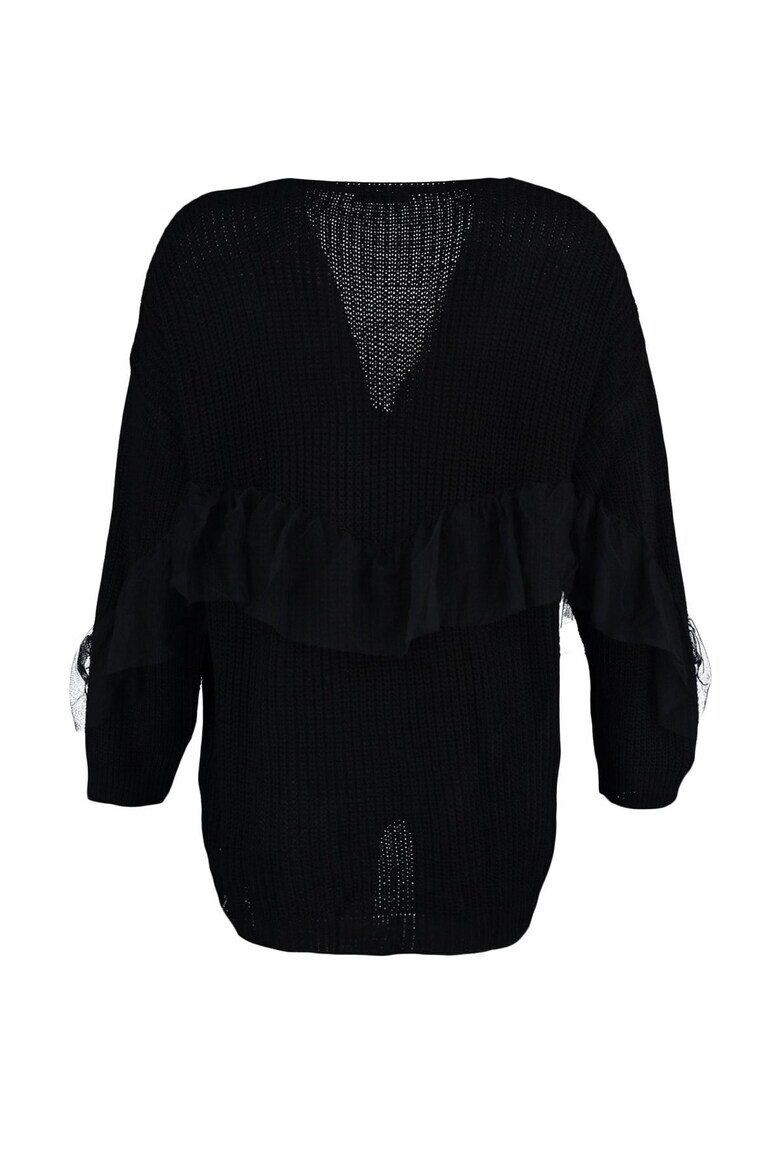 Trendyol Cardigan с дипли от тюл Plus Size - Pepit.bg