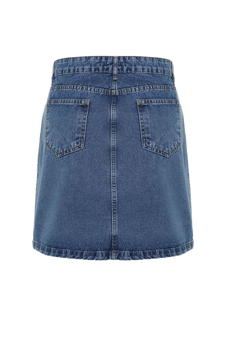 Trendyol Дънкова пола Plus Size с джобове - Pepit.bg