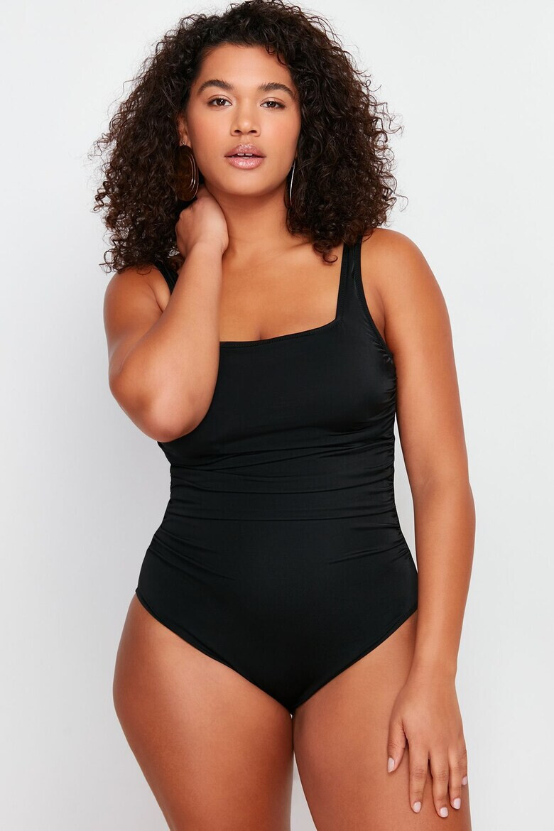 Trendyol Драпиран цял бански Plus Size - Pepit.bg