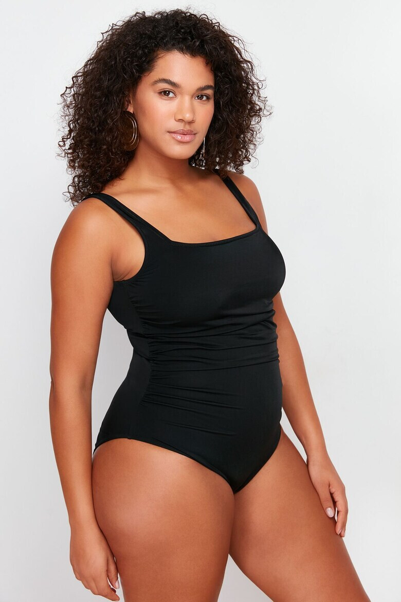 Trendyol Драпиран цял бански Plus Size - Pepit.bg