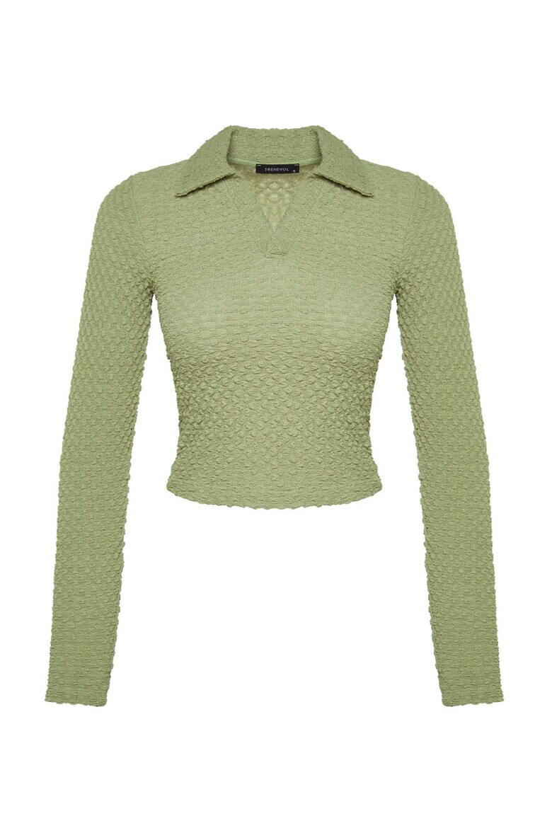 Trendyol Къса блуза с остра яка - Pepit.bg
