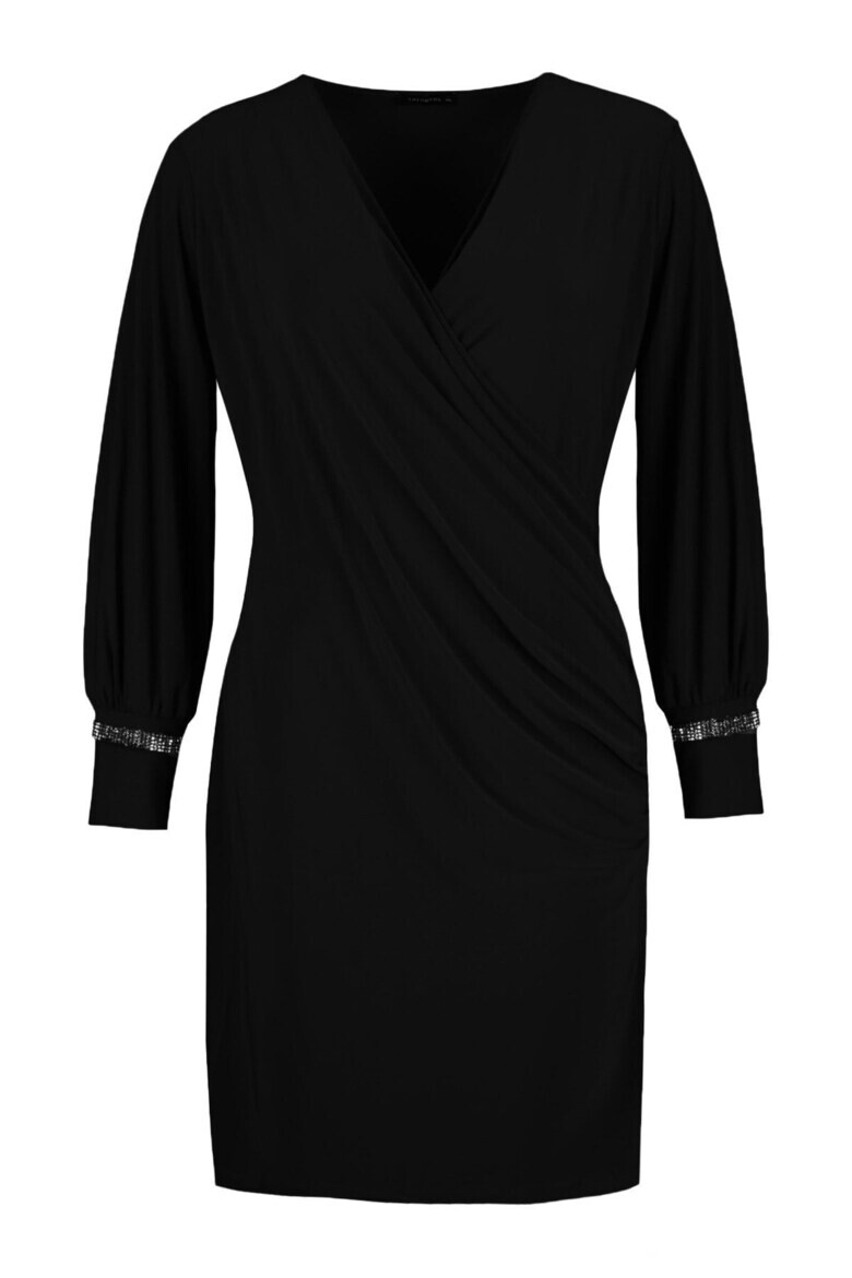 Trendyol Къса драпирана рокля Plus Size - Pepit.bg