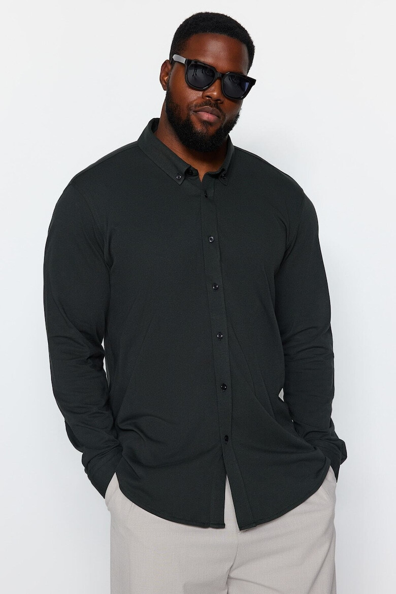 Trendyol Риза с яка с копчета Plus Size - Pepit.bg