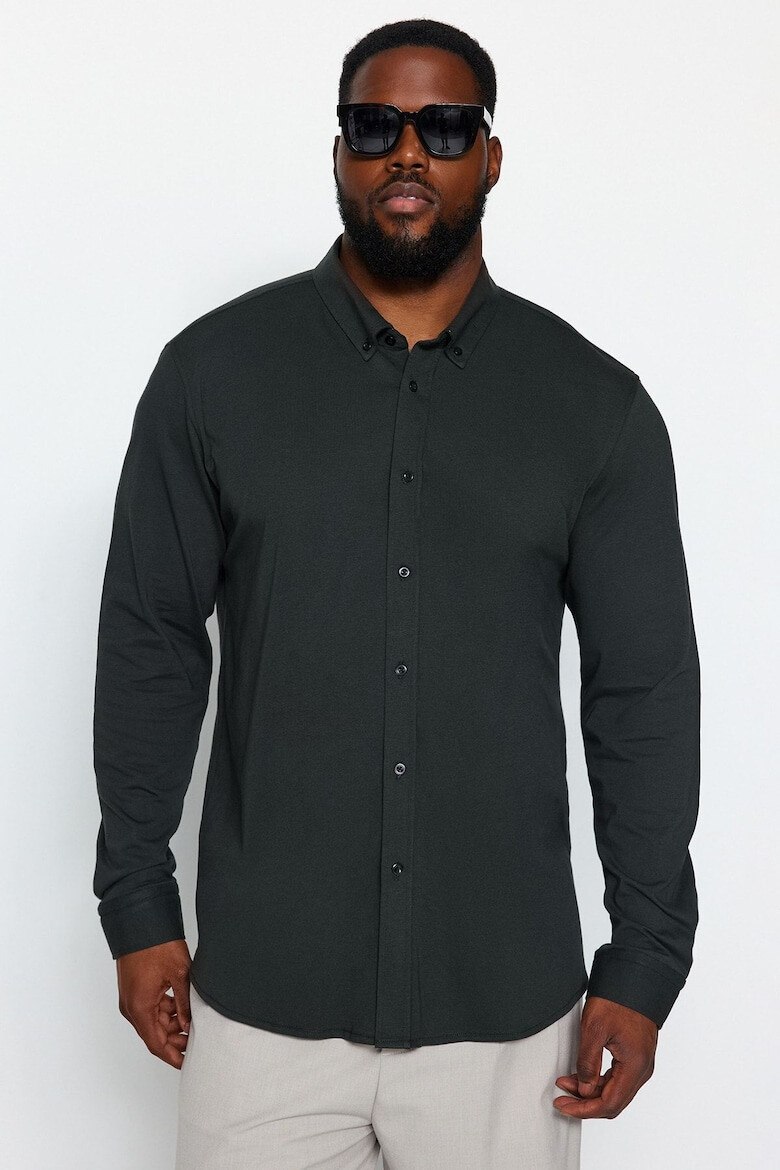 Trendyol Риза с яка с копчета Plus Size - Pepit.bg