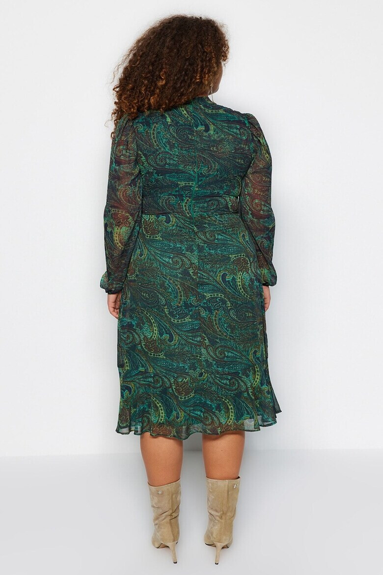 Trendyol Рокля Plus Size с принт - Pepit.bg