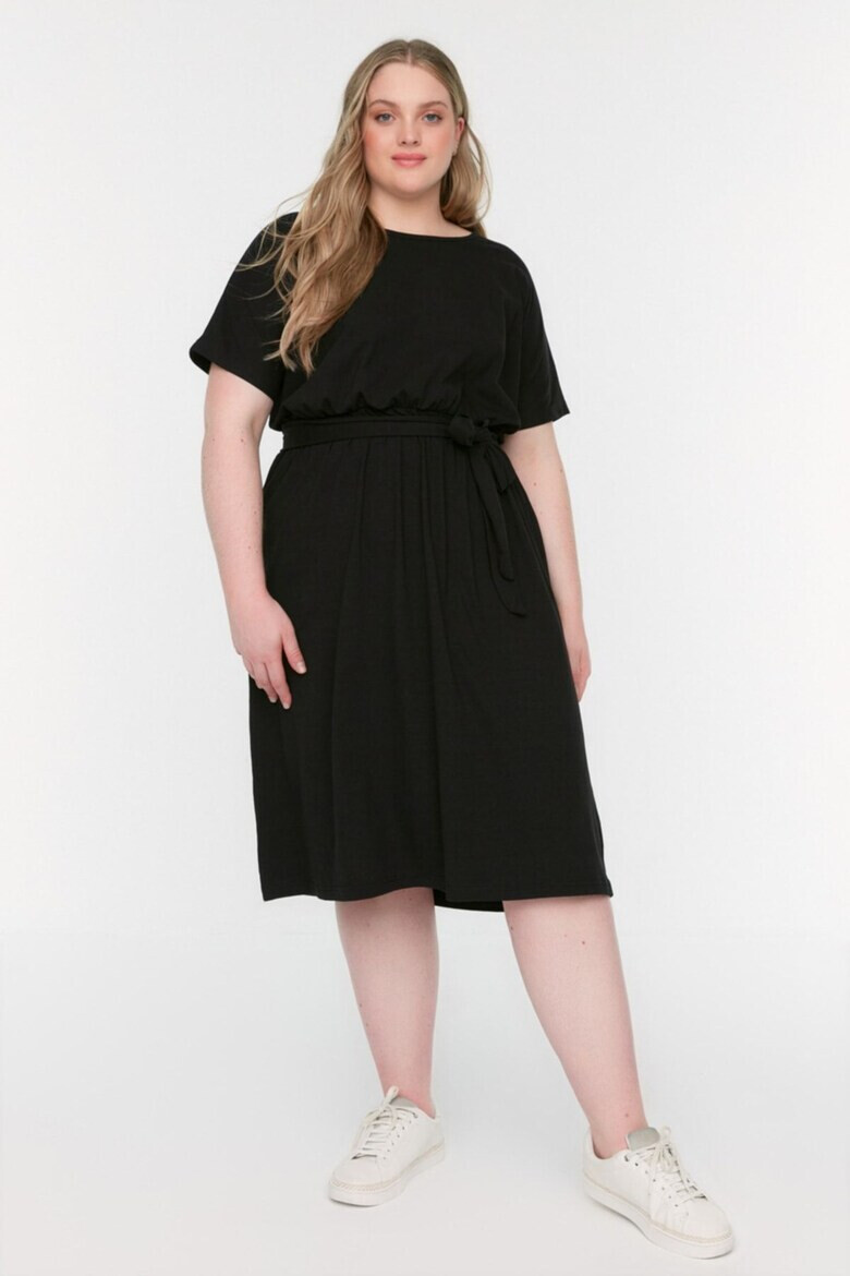 Trendyol Рокля Plus Size с връзка - Pepit.bg