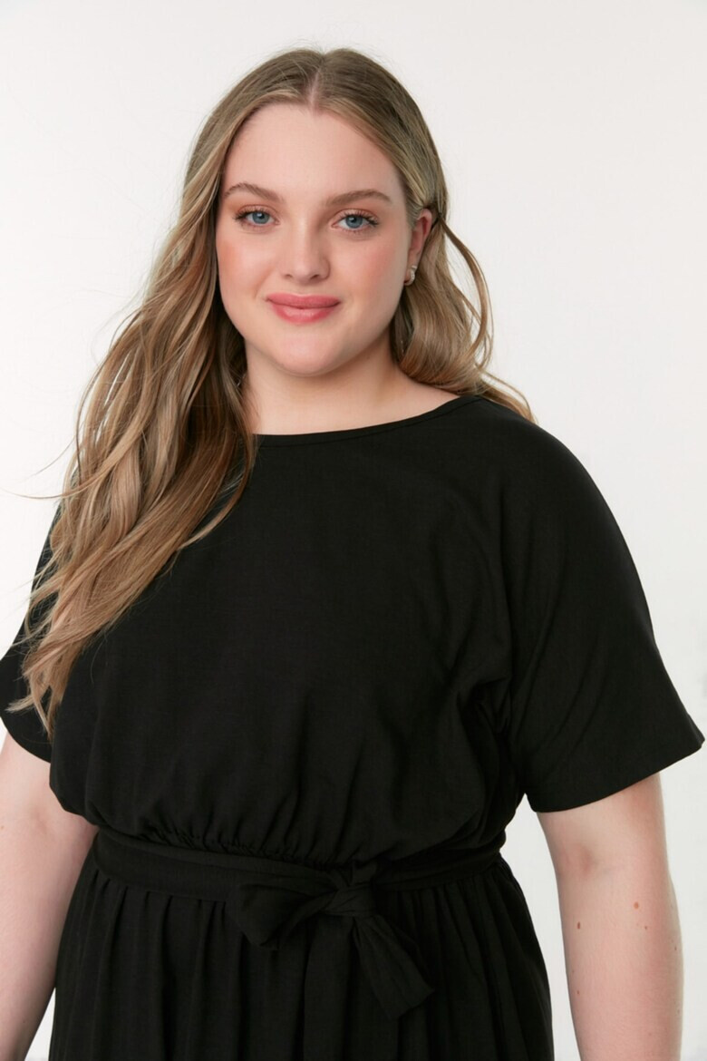 Trendyol Рокля Plus Size с връзка - Pepit.bg